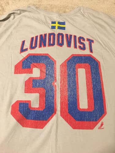 NWOT Factory Distressed CCM Sweden Lundqvist 35 Hockey Tee Men’s XXL