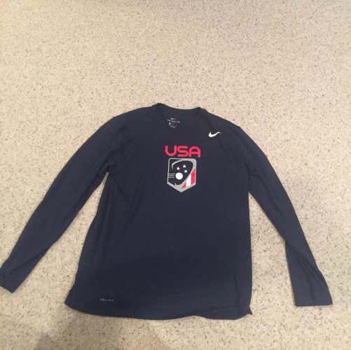 (Large) Nike USA Lacrosse Long Sleeve Shirt