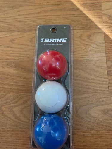 Brine Mini Stick 2” Hard Rubber Lacrosse Balls 3 Pack