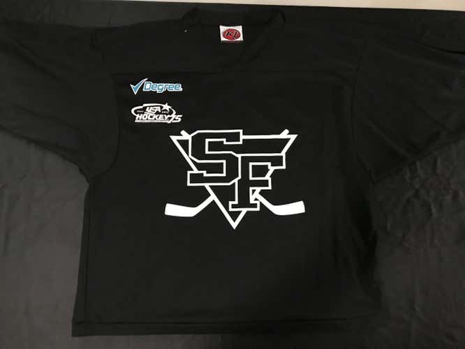Sioux Falls Black Hockey Jersey Med #37