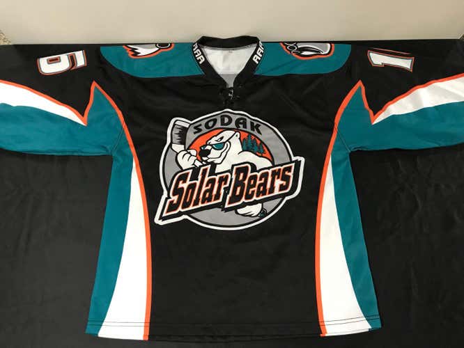 Black South Dakota 'Solar Bears' AAA Hockey Jersey - Senior Small #16
