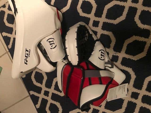 New Warrior R/GT Pro Goalie Glove & Blocker set  Regular Senior