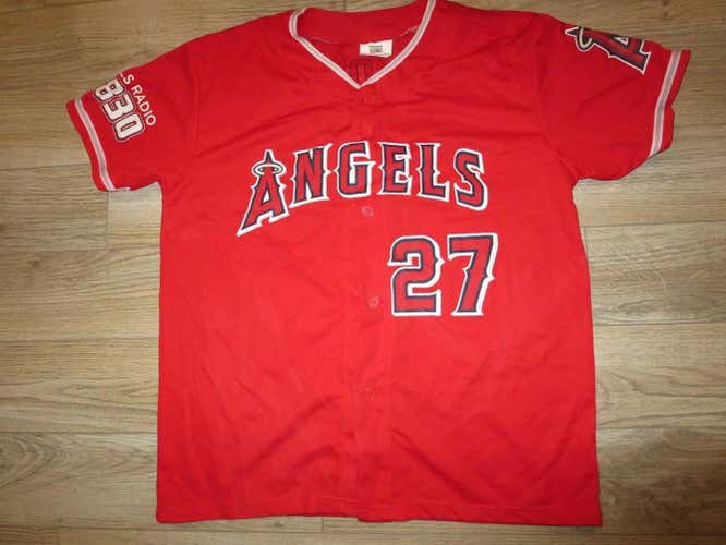 MIKE TROUT LOS ANGELES ANGELS ANAHEIM YOUTH BOYS XL JERSEY SGA BRAND NEW 7-22-18 18-20 KIDS HTF RARE
