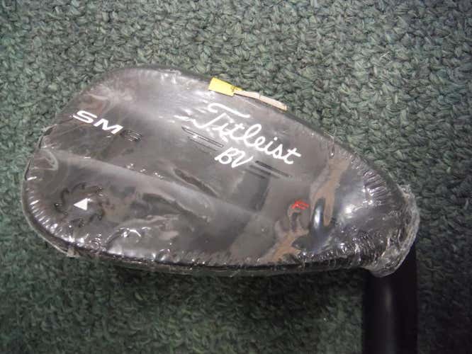 New RH Titleist Vokey SM6 Jet Black Wedge 48-08 F Grind