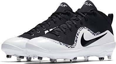 NIKE PRO MIKE TROUT IV 4 FORCE AIR BASEBALL CLEATS 11 METAL SPIKES BRAND NEW ELITE $100 WHITE BLACK