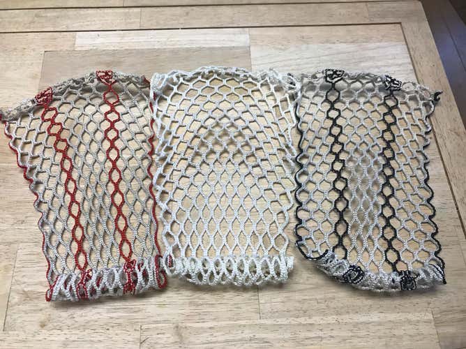 3 Pieces Of Mesh: 1 True TuffLight White Mesh, 2 ECD Hero Mesh Red And Black Striker