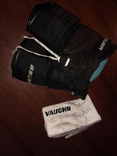 Bauer Goalie Pants And Vaughn Ventus Blocker (need gone)