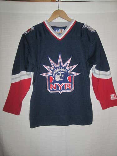 New York Rangers Liberty Starter hockey jersey kids boys Youth S/M blue