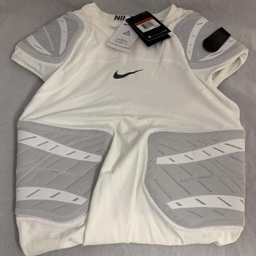 New Nike Pro Combat Hyperstrong Padded Football Shirt Men's Large White