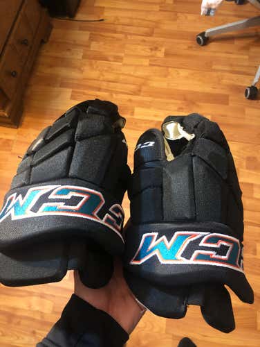 San Jose Shark Pro Stock Gloves