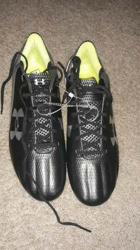 Under Armour Speedform MC Low Football Cleats Black/Silver/chrome Mens 10