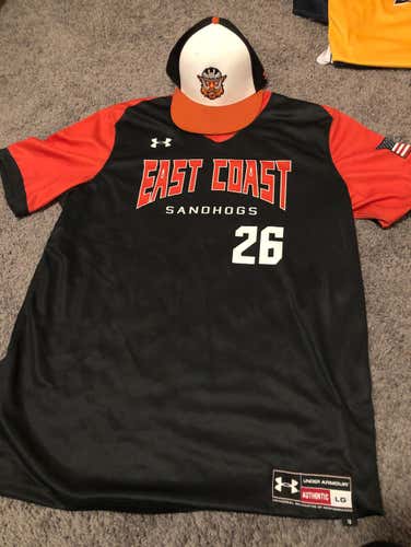 Under Armour East Coast Sandhogs Jerseys And Hat.