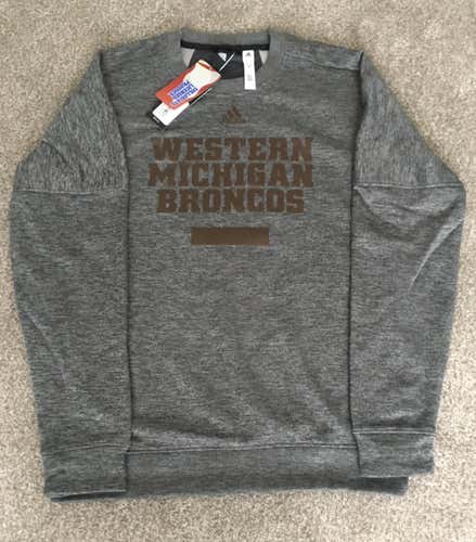 New Adidas Western Michigan Broncos Team Issue Sweatshirt