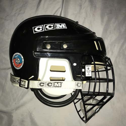 CCM Black Junior Small Hockey Helmet With Cage