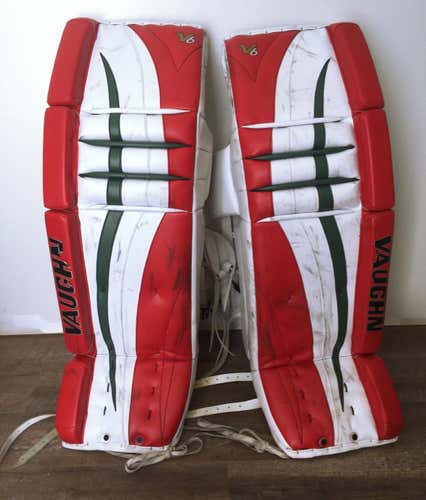 Keith Kinkaid, New Jersey Devils GAME WORN Goalie Pads with Kay Whitmore Sig!