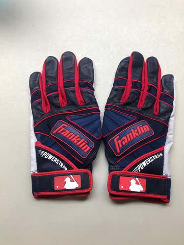 New Hanley Ramirez Custom Pro Issued Large Navy / Red Franklin Batting Gloves