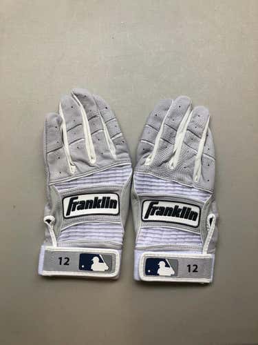 New Chase Headley Custom Pro Issued Large White / Gray Franklin Battting Gloves