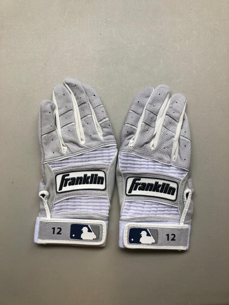 New Chase Headley Custom Pro Issued Large White / Gray Franklin Battting Gloves