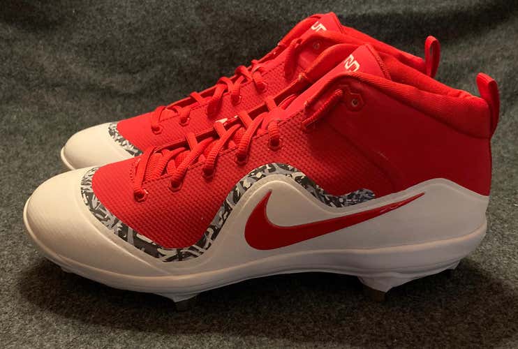Nike Force Air Trout 4 Pro Metal Baseball Cleats Red White 917920-668  Size 10.5