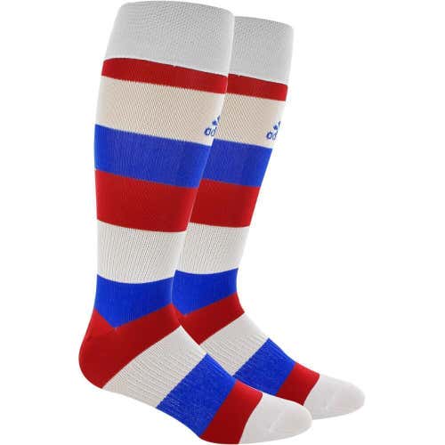 ADIDAS METRO HOOP SOCCER FUTBAL SOCKS SMALL STRIPES OVER THE CALF 13C-4Y BRAND NEW USA YOUTH KIDS NW