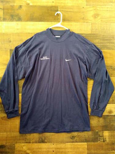Nike NCAA College DUKE UNIVERSITY BLUE DEVILS Staff Member Embroidered Long Sleeve Polo Shirt