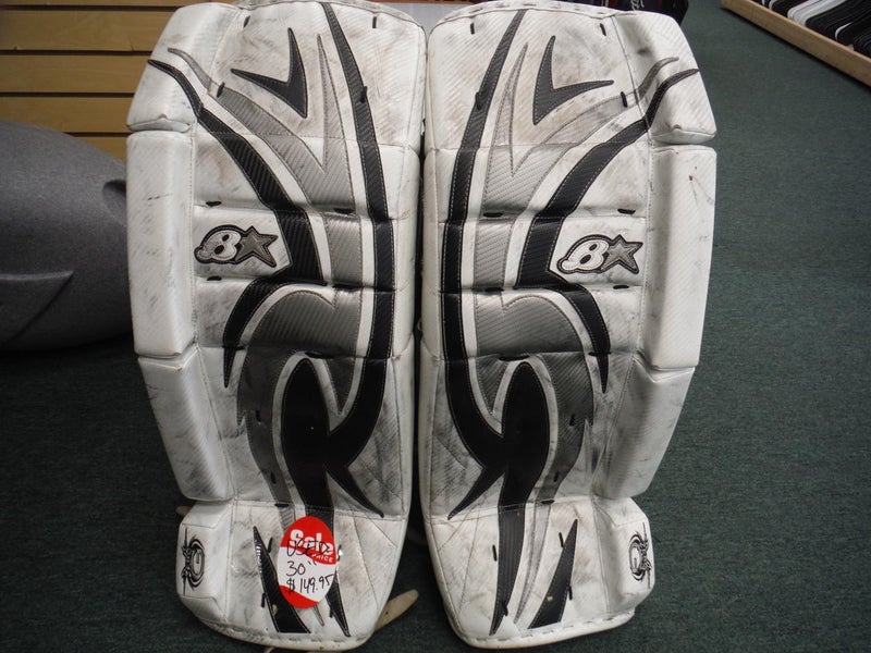 Brian's Zero G Intermediate Goalie Leg Pads 30" White/Black/Silver