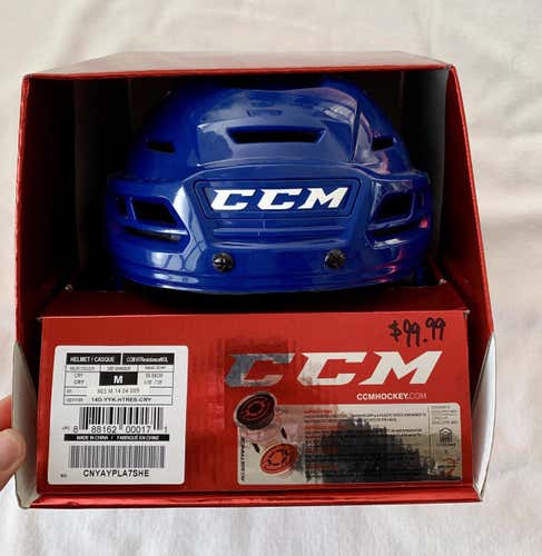 NEW CCM Helmet Resistance Medium Royal Blue / in the box