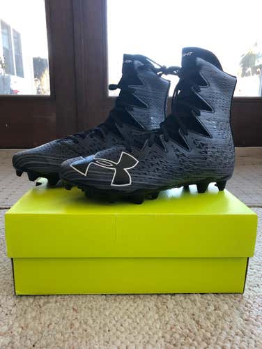 New Under Armour UA Highlights Cleat Black Men’s Size 10