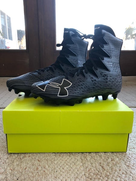 New Under Armour UA Highlights Cleat Black Men’s Size 10