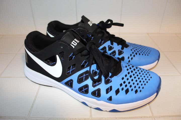 NIKE DUKE BLUE DEVILS TRAIN SPEED IV 4 AMP SHOES RUNNING TRAINING 10.5 HTF NEW LACROSSE FOOTBALL BLU