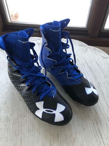 New Under Armour UA Highlight Cleat Black/Royal Blue Men’s Size 9.5