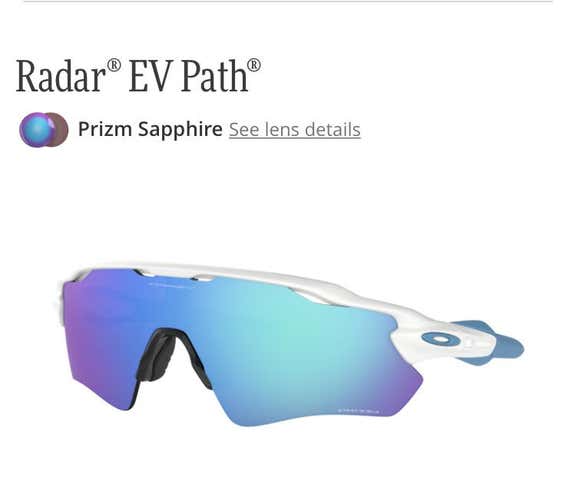 Oakley Radar EV Path - Polished White/Prizm Sapphire Iridium Lens