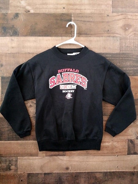 Vintage 1990s CCM NHL Hockey BUFFALO SABRES Red Black Youth Sweatshirt