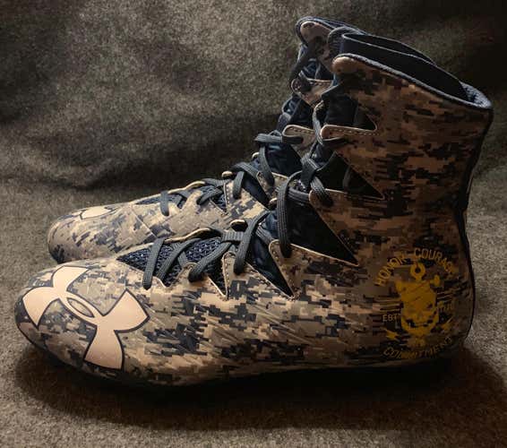 Under Armour Highlight MC Navy Football Cleats Honor Courage 1289771-437   Size 11