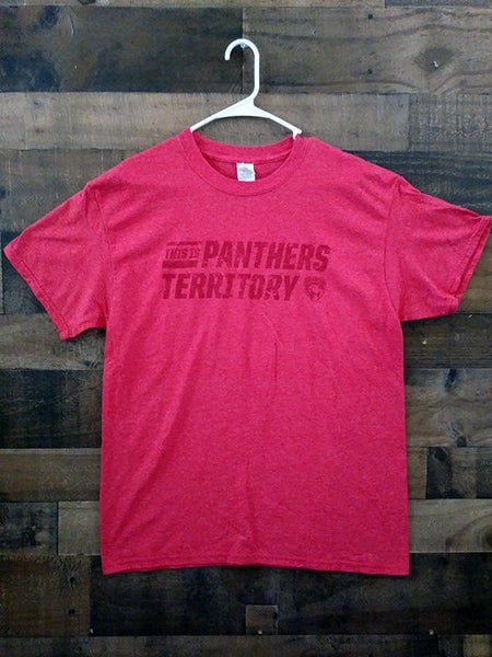 NHL Hockey FLORIDA PANTHERS Distressed Design Ash Red Panthers Territory Shirt