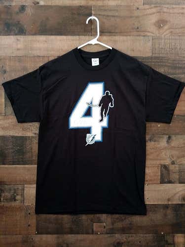 NHL Hockey TAMPA BAY LIGHTNING #4 Vincent Lecavalier Engraved Autograph Player Shirt