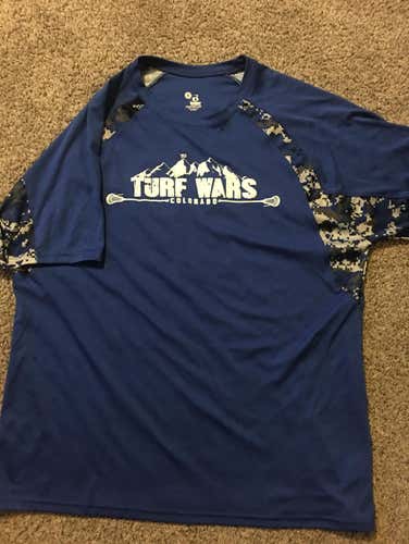 Turf Wars Colorado Blue/ Digital Camo Shooter Shirt #6 Large