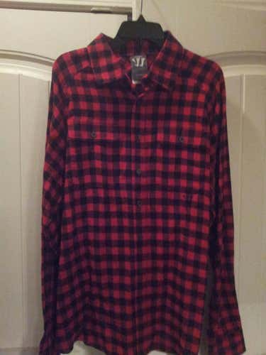 Warrior Hockey, Adult XL, brand new flannel, button down long sleeve shirt. SO SOFT.