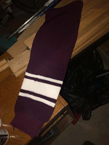 Maroon Umass Socks
