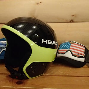 Head Stivot Race Carbon ski Helmet Black FIS Large XL 60-61cm