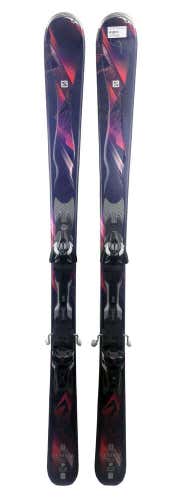 Salomon Gemma Women's 169cm Skis with K XTO 10 Bindings - Blk/Purple USED - GOLD