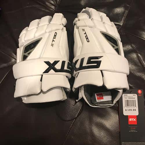 Stx Cell 4 IV Large Lacrosse Lax Gloves White