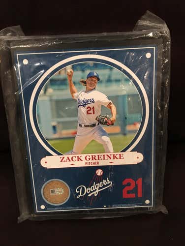 Zack Greinke LA Dodgers Game Used Dirt 8x10 Plaque From Dodger Stadium MLB Authenticated