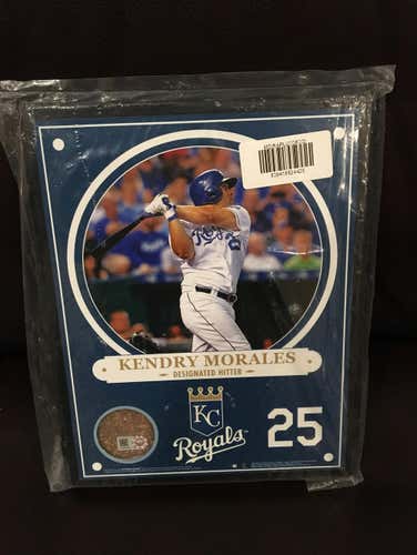Kendry Morales KC Royals Game Used Dirt 8x10 Plaque From Steiner MLB Authenticated