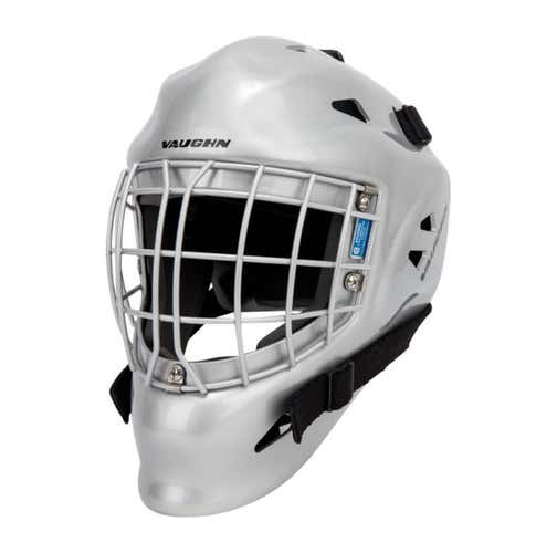 New Vaughn 7400 Silver Goalie Mask Helmet