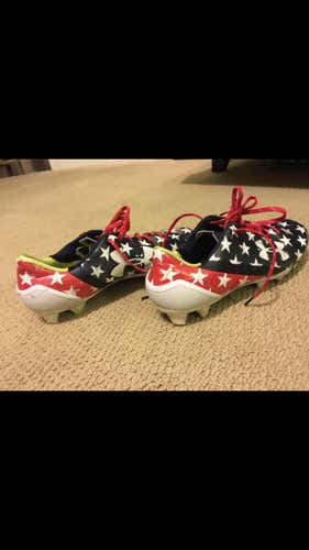 Barely Worn UA Spotlight Cleats (American Flag Edition)