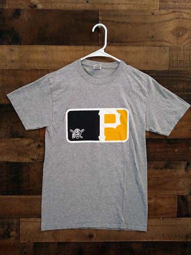 MLB Baseball PITTSBURGH PIRATES Grey Dual Logo Team Shirt