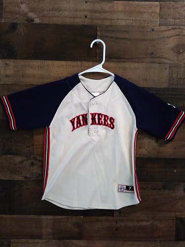 MLB Baseball NEW YORK YANKEES #2 Derek Jeter Red Sox Style Embroidered Button Player Jersey