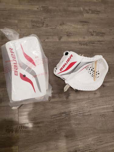 New Bauer  Reactor 4000 Goalie Glove & Blocker Regular Senior