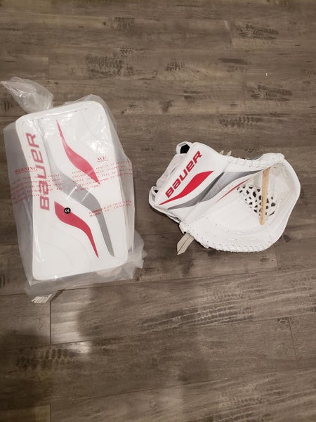 New Bauer Reactor 4000 Goalie Glove & Blocker Regular Senior